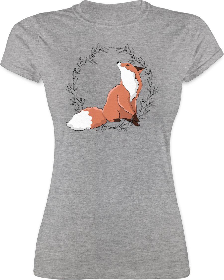 Shirtracer Fuchs mit Blumenkranz: Tshirt Rucksack Shirtracer