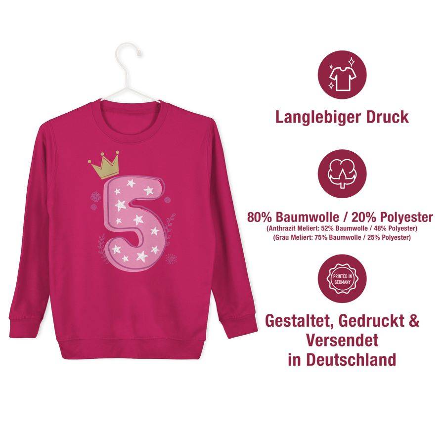 Shirtracer Fünfter Mädchen Krone Sterne: Tshirt Rucksack Shirtracer