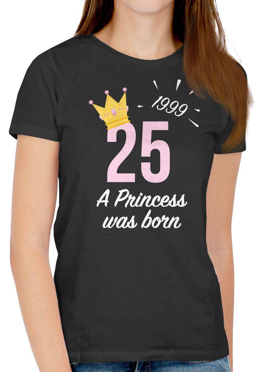 Shirtracer Fünfundzwanzigster Mädchen Princess 1999: T-Shirt Turnbeutel Shirtracer