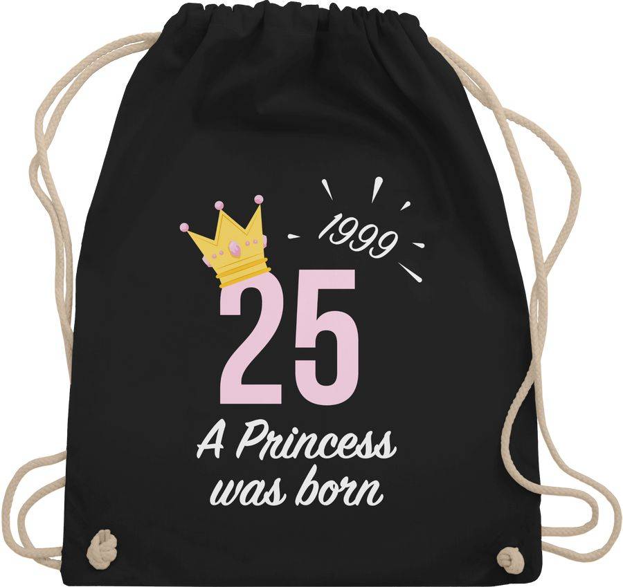 Shirtracer Fünfundzwanzigster Mädchen Princess 1999: T-Shirt Turnbeutel Shirtracer