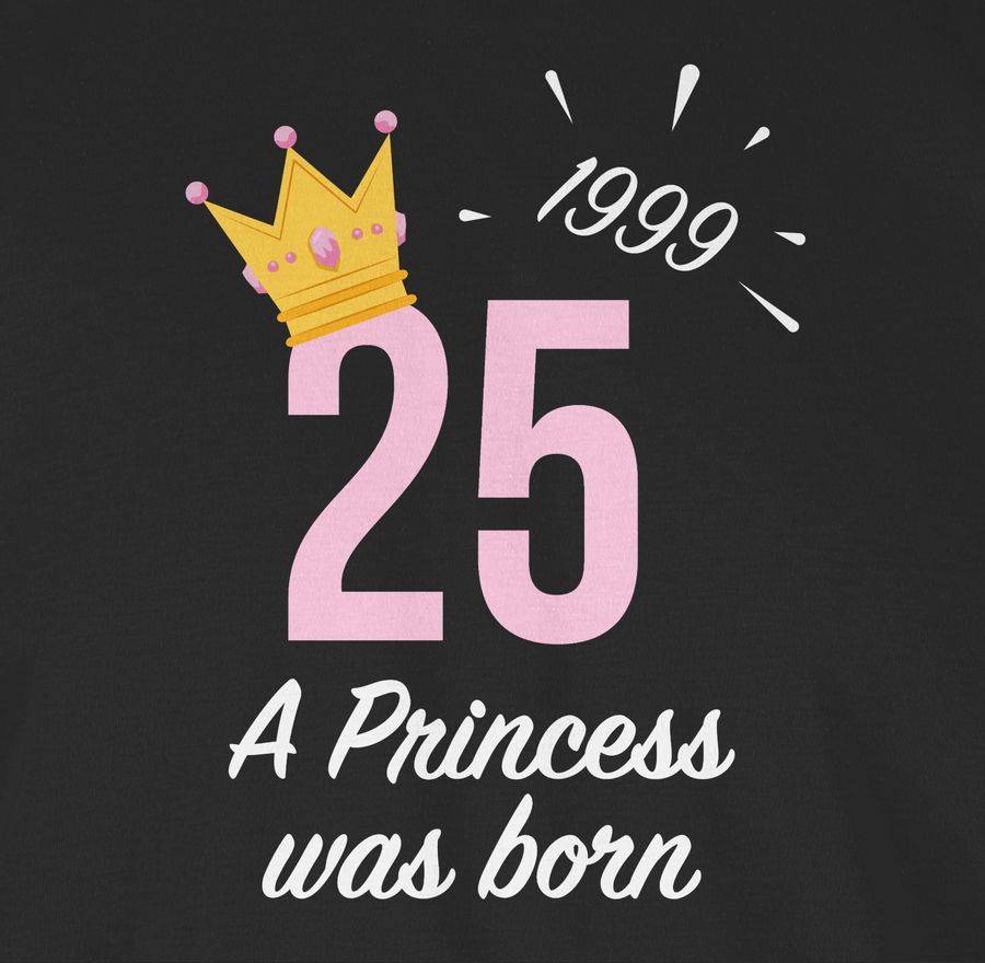 Shirtracer Fünfundzwanzigster Mädchen Princess 1999: T-Shirt Turnbeutel Shirtracer