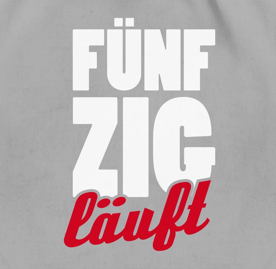 Shirtracer Fünfzigster Läuft: T-Shirt Turnbeutel Shirtracer