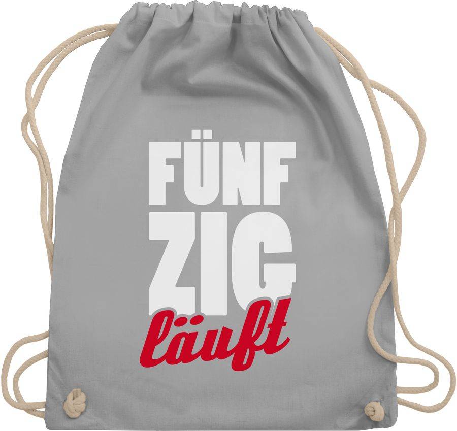 Shirtracer Fünfzigster Läuft: T-Shirt Turnbeutel Shirtracer