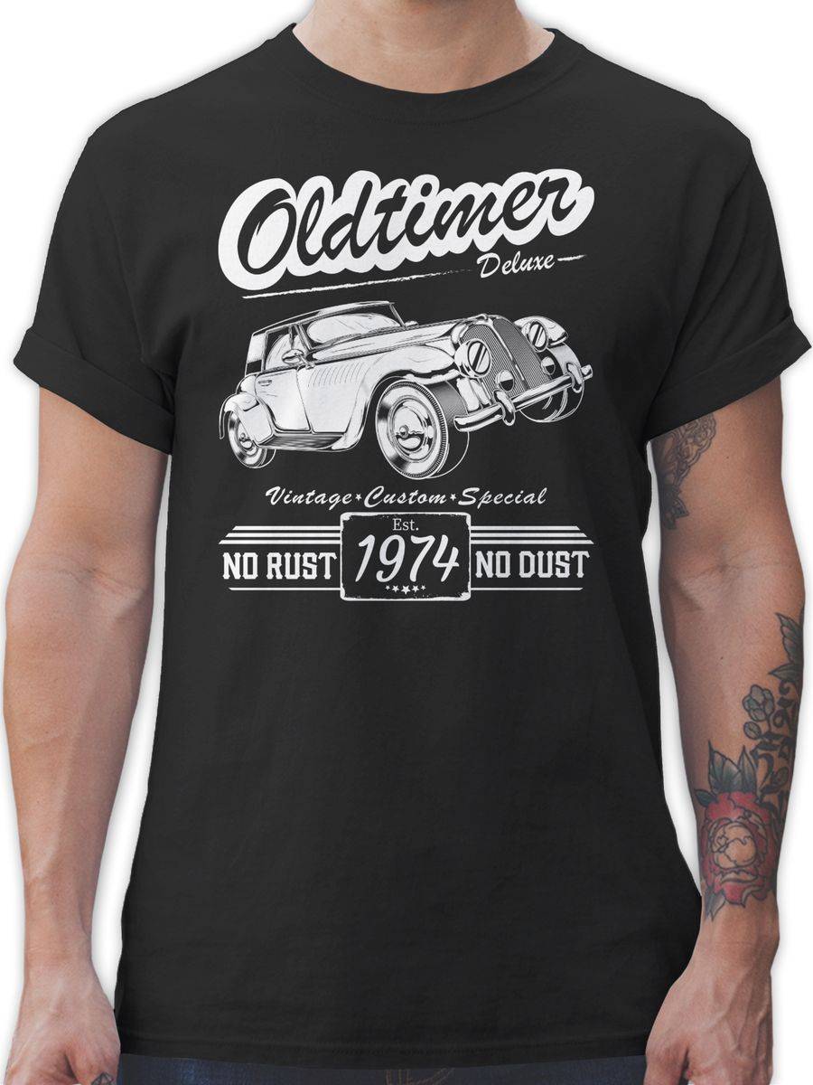 Shirtracer Fünfzigster Oldtimer Baujahr 1974: T-Shirt Rucksack Shirtracer