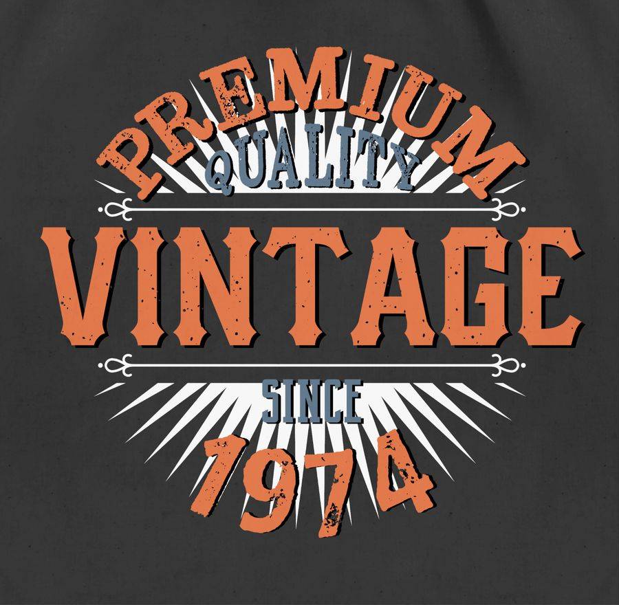 Shirtracer Fünfzigster Vintage 1974 Shirts & Mehr Shirtracer