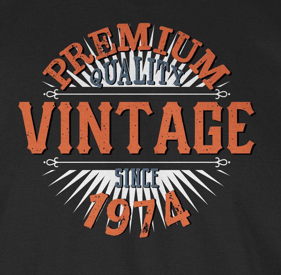 Shirtracer Fünfzigster Vintage 1974 Shirts & Mehr Shirtracer