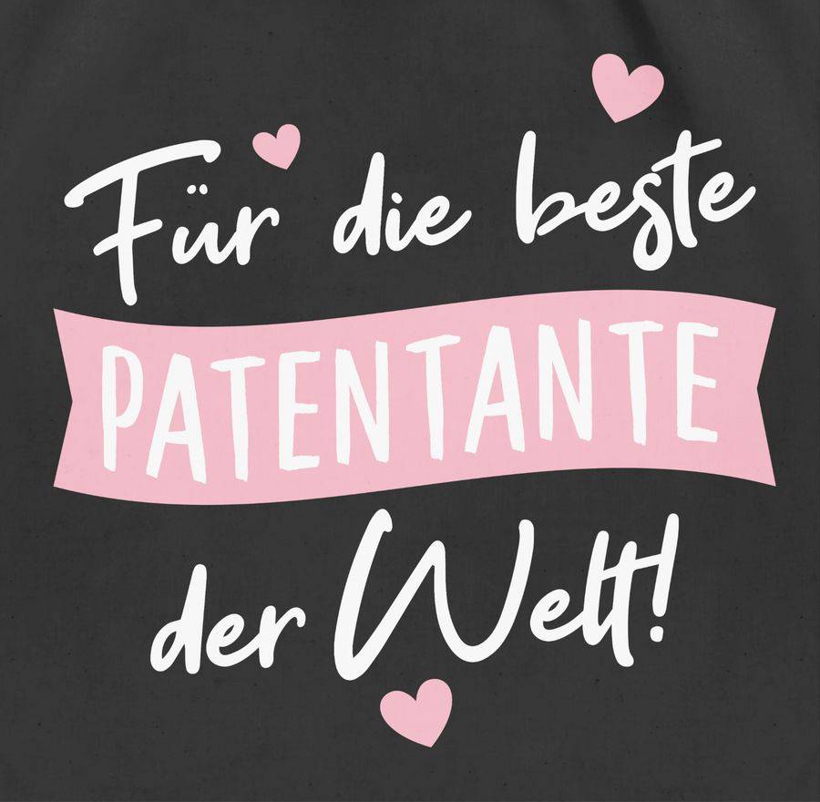Shirtracer Für Die Beste Patentante Der Welt! - Weiß: Tshirt Gym Bag Shirtracer