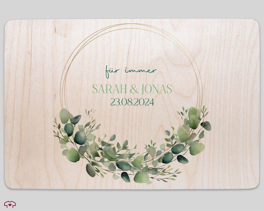 Shirtracer Für Immer Eukalyptus Mit Name Und Datum Erinnerungsbox Hochzeit Aufbewahrungsb Shirtracer
