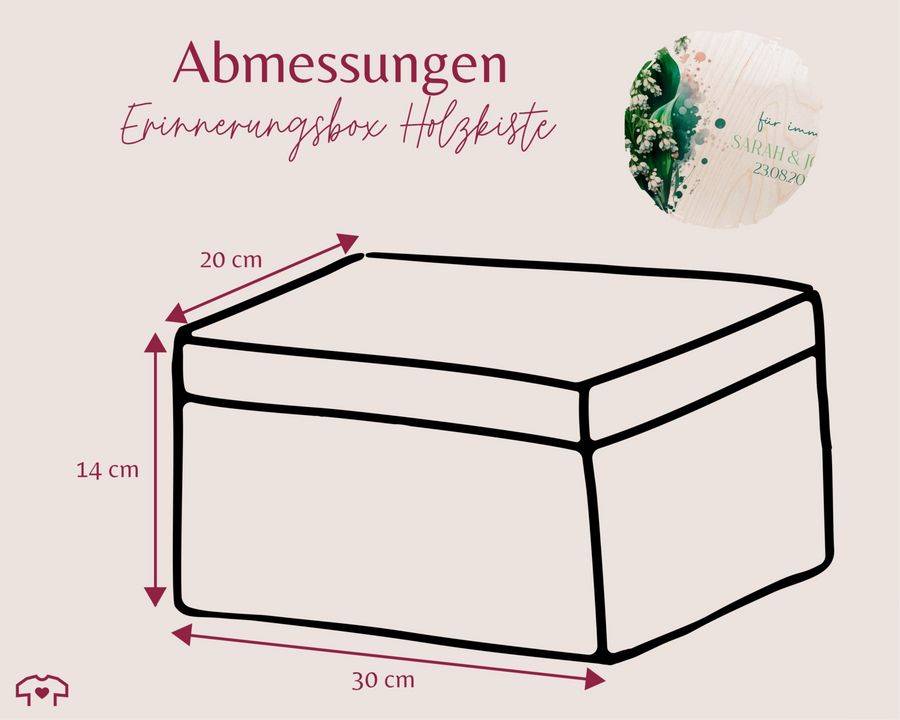 Shirtracer Für Immer Mit Name Und Datum Box Erinnerungsbox Hochzeit Aufbewahrungsbox Ho Shirtracer