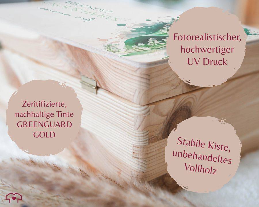 Shirtracer Für Immer Mit Name Und Datum Box Erinnerungsbox Hochzeit Aufbewahrungsbox Ho Shirtracer