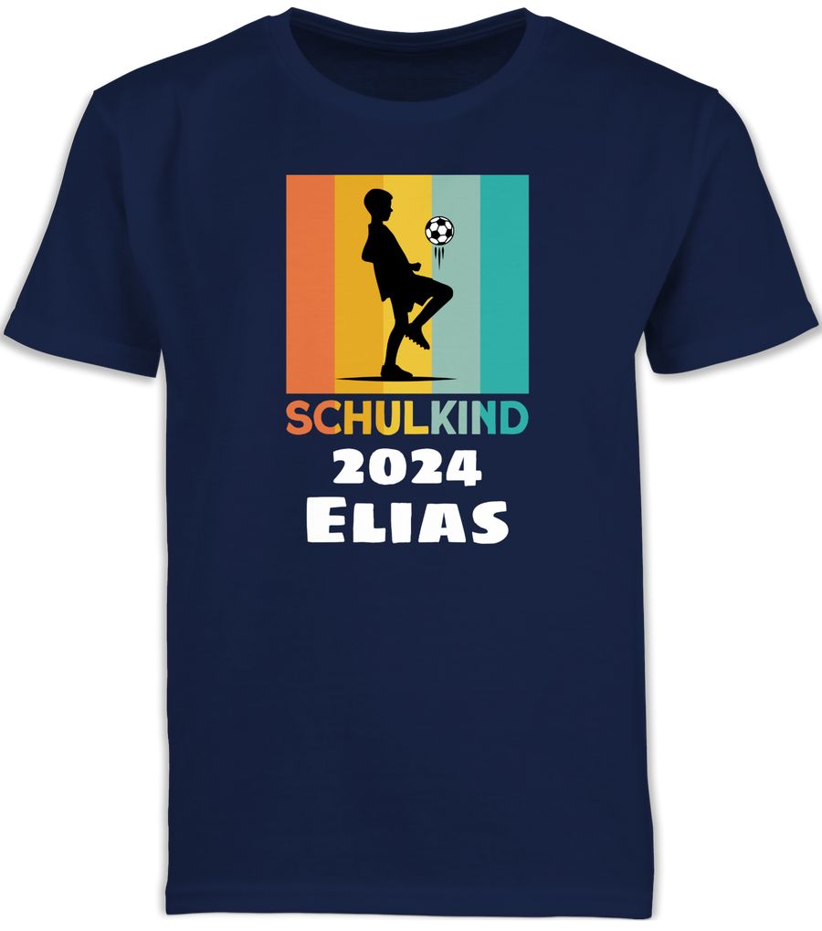 Shirtracer Fußball 2024 Retro - weiß: Tshirt Turnbeutel Shirtracer