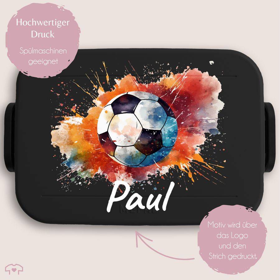 Shirtracer Fußball Brotdose Mit Name: T-Shirt Turnbeutel Shirtracer