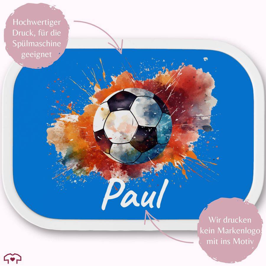 Shirtracer Fußball Brotdose Mit Name: T-Shirt Turnbeutel Shirtracer