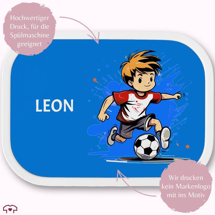 Shirtracer Fußball Junge Brotdose Fußball Kinder Lunchbox Mit Fußballmotiv: T-Shirt Gym Bag Shirtracer