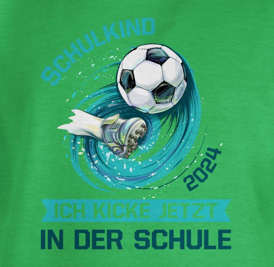 Shirtracer Fußball Schulkind 2024 Ich Kicke Jetzt In Der Schule Einschulung Geschenk Shirtracer