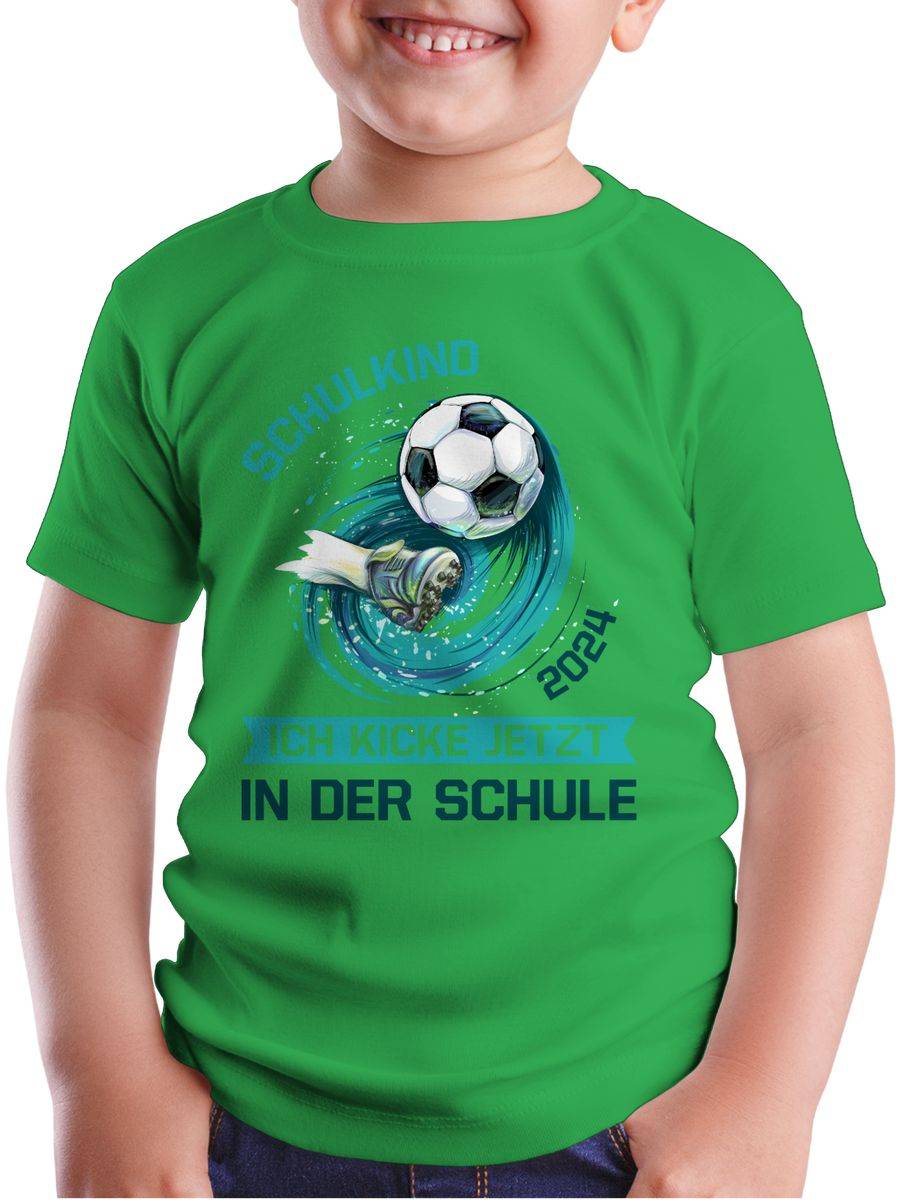 Shirtracer Fußball Schulkind 2024 Ich Kicke Jetzt In Der Schule Einschulung Geschenk Shirtracer
