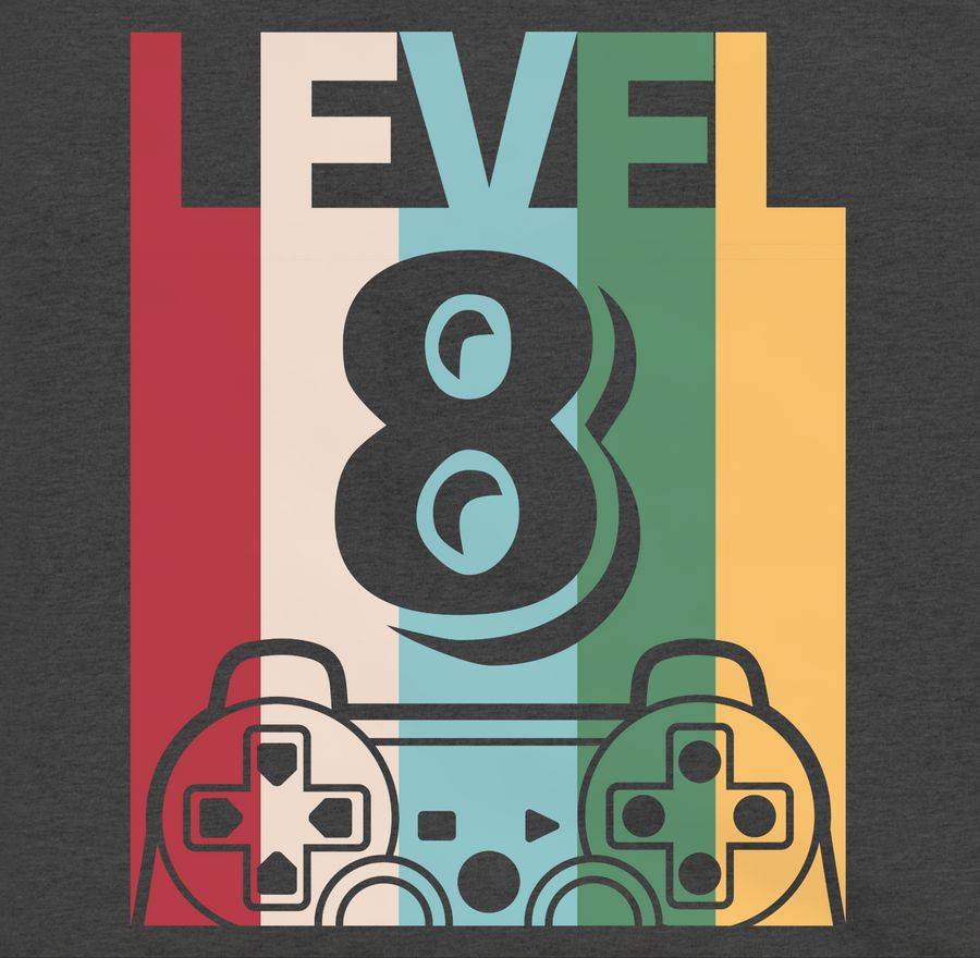 Shirtracer Gaming LEVEL Acht Shirts & Mehr Shirtracer
