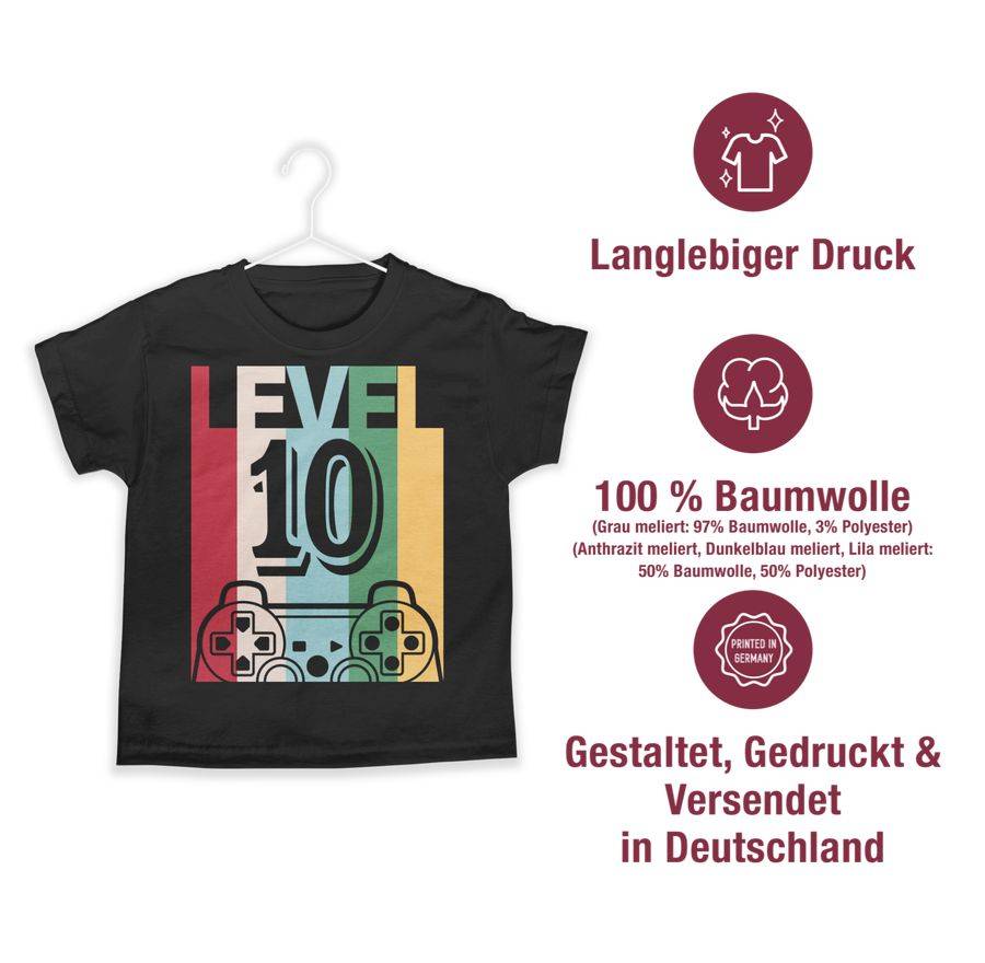 Shirtracer Gaming LEVEL Zehn Shirts & Mehr Shirtracer