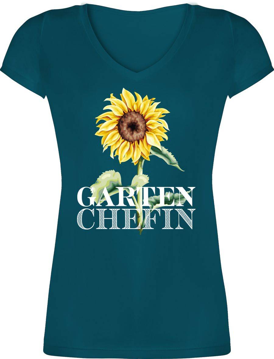 Shirtracer Garten Chefin - weiß: T-Shirt Turnbeutel Shirtracer
