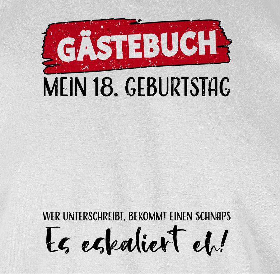 Shirtracer Gästebuch 18. Geburtstag Shirts & Mehr Shirtracer