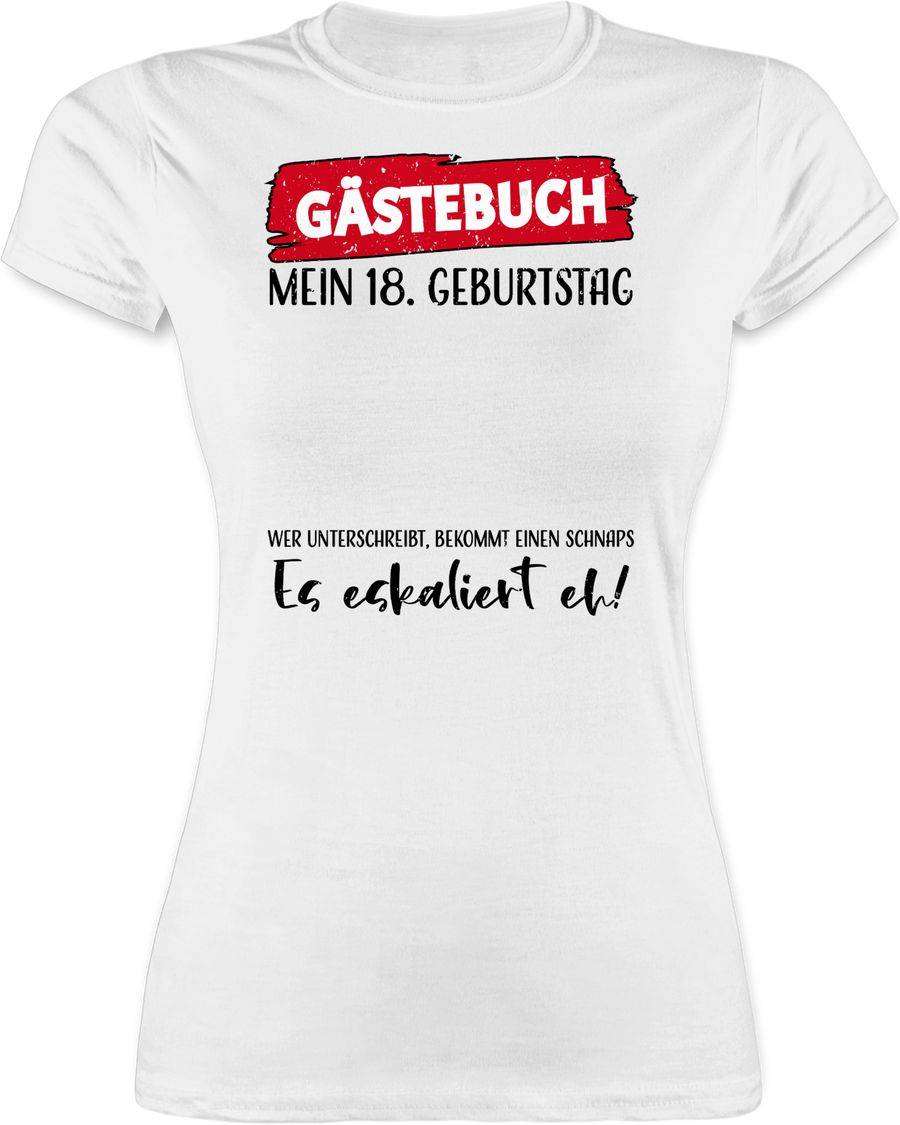 Shirtracer Gästebuch 18. Geburtstag Shirts & Mehr Shirtracer