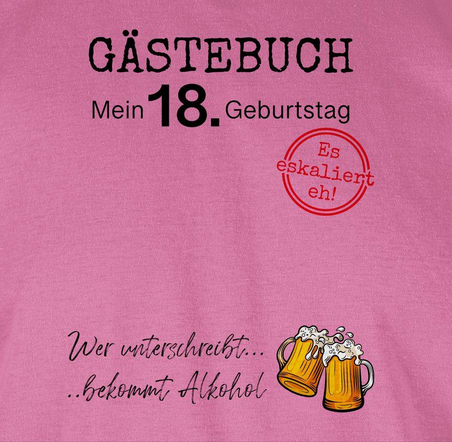 Shirtracer Gästebuch 18. Geburtstag: Tshirt Rucksack Shirtracer