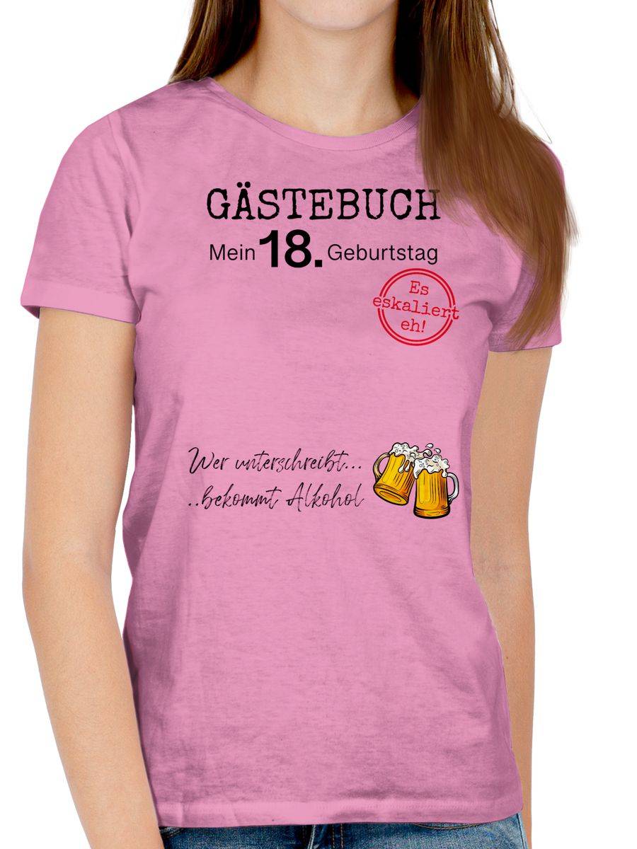 Shirtracer Gästebuch 18. Geburtstag: Tshirt Rucksack Shirtracer