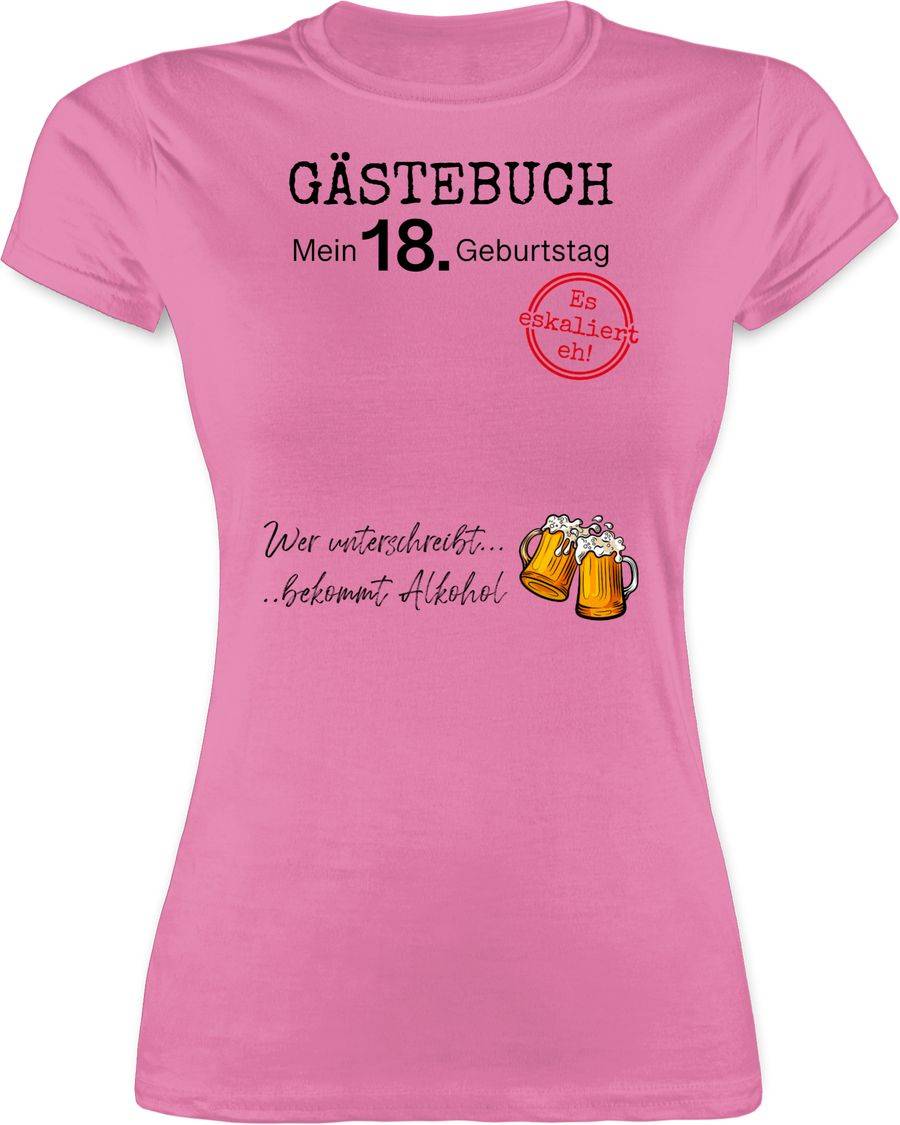 Shirtracer Gästebuch 18. Geburtstag: Tshirt Rucksack Shirtracer