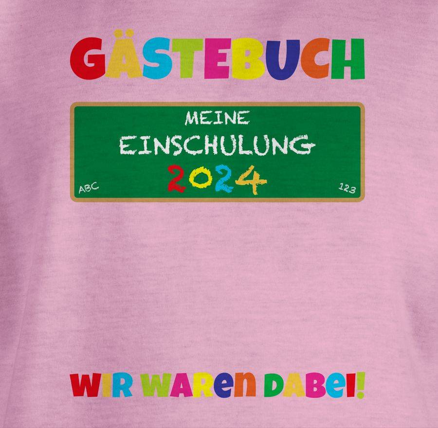Shirtracer Gästebuch Einschulung 2024 Schulanfang: Tshirt Rucksack Shirtracer