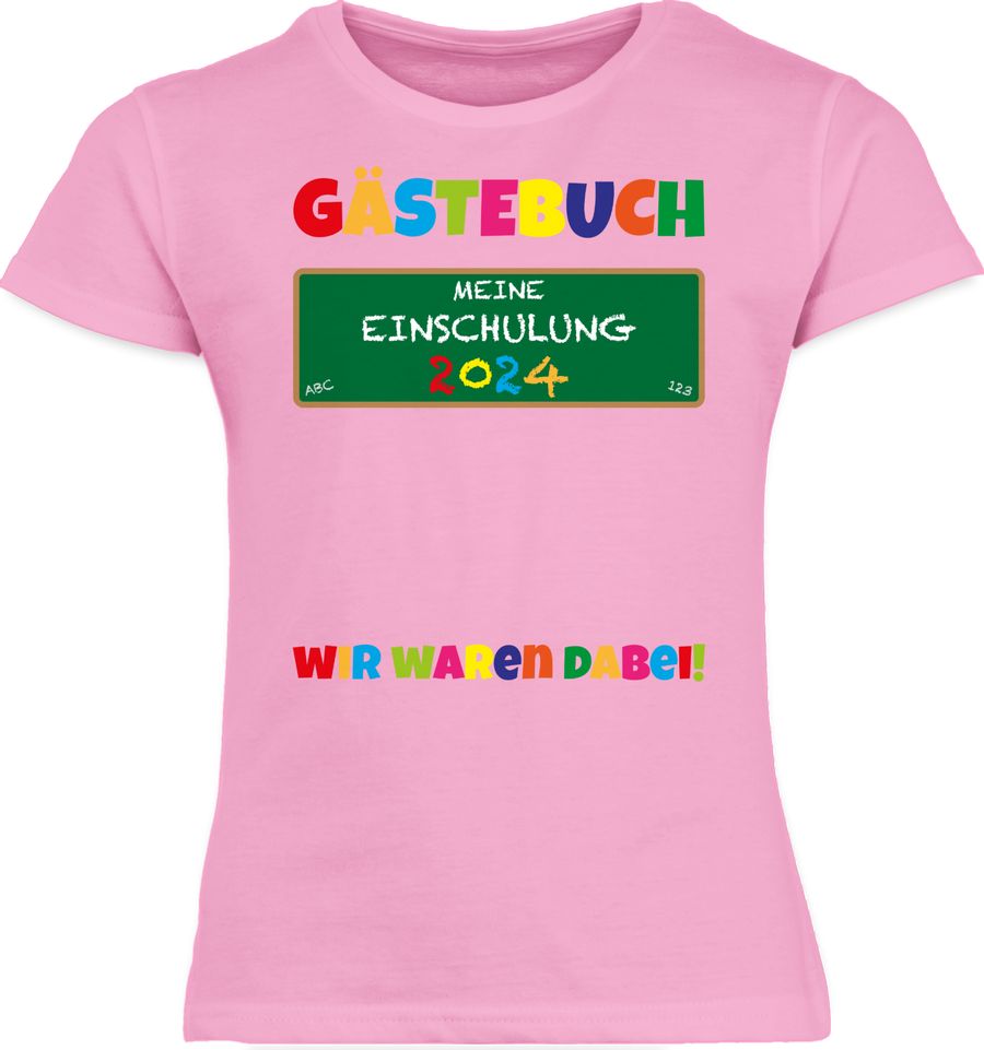Shirtracer Gästebuch Einschulung 2024 Schulanfang: Tshirt Rucksack Shirtracer