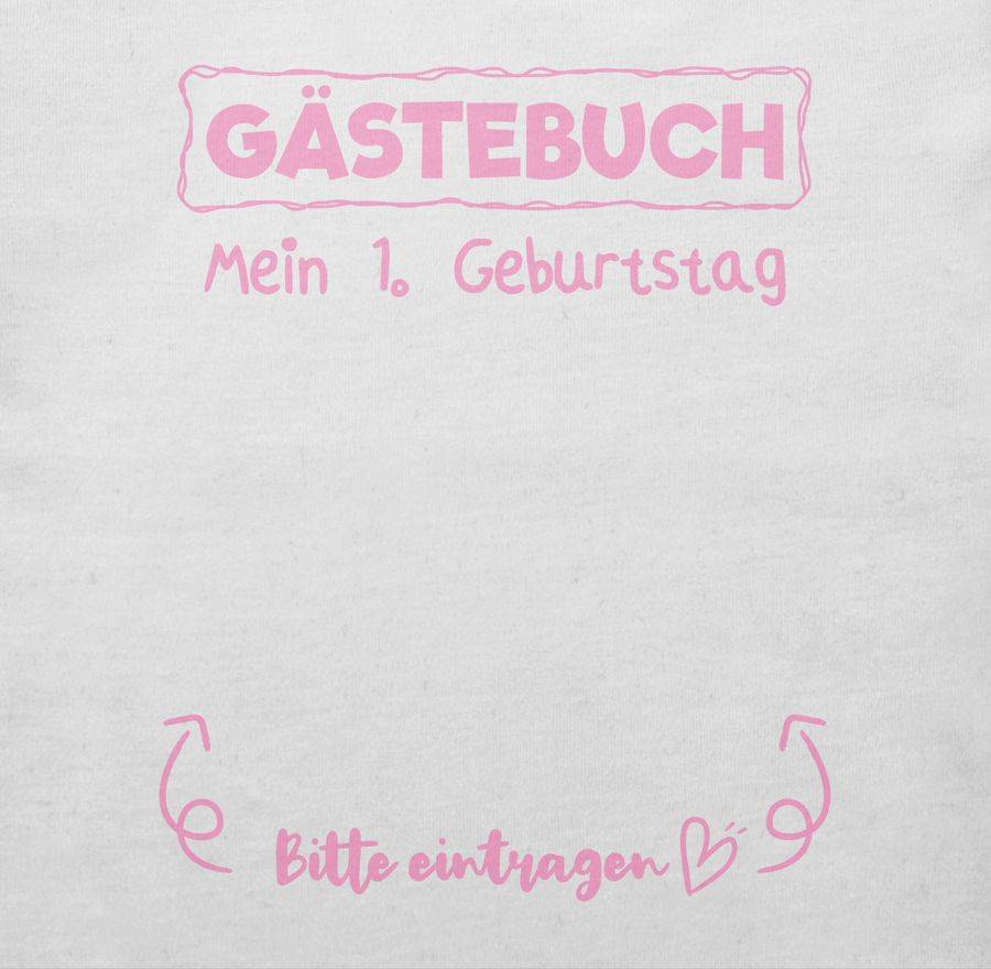 Shirtracer Gästebuch Mein Erster Geburtstag Rosa Shirts & Mehr Shirtracer