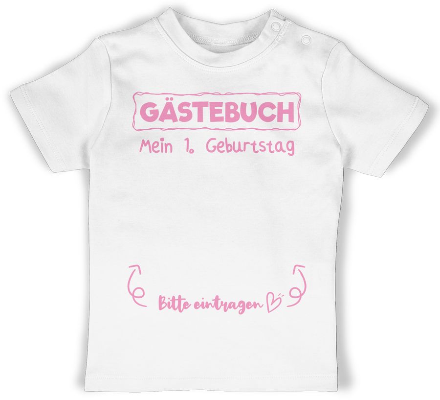 Shirtracer Gästebuch Mein erster Geburtstag rosa Shirts & Mehr Shirtracer