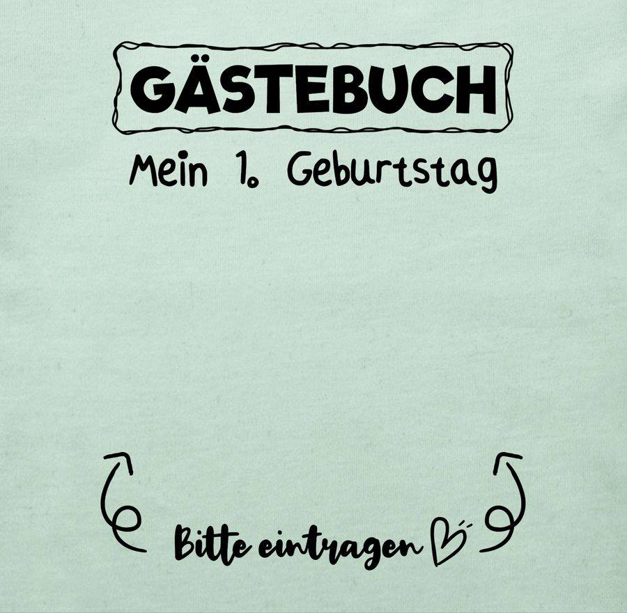 Shirtracer Gästebuch Mein Erster Geburtstag Schwarz Shirts & Mehr Shirtracer