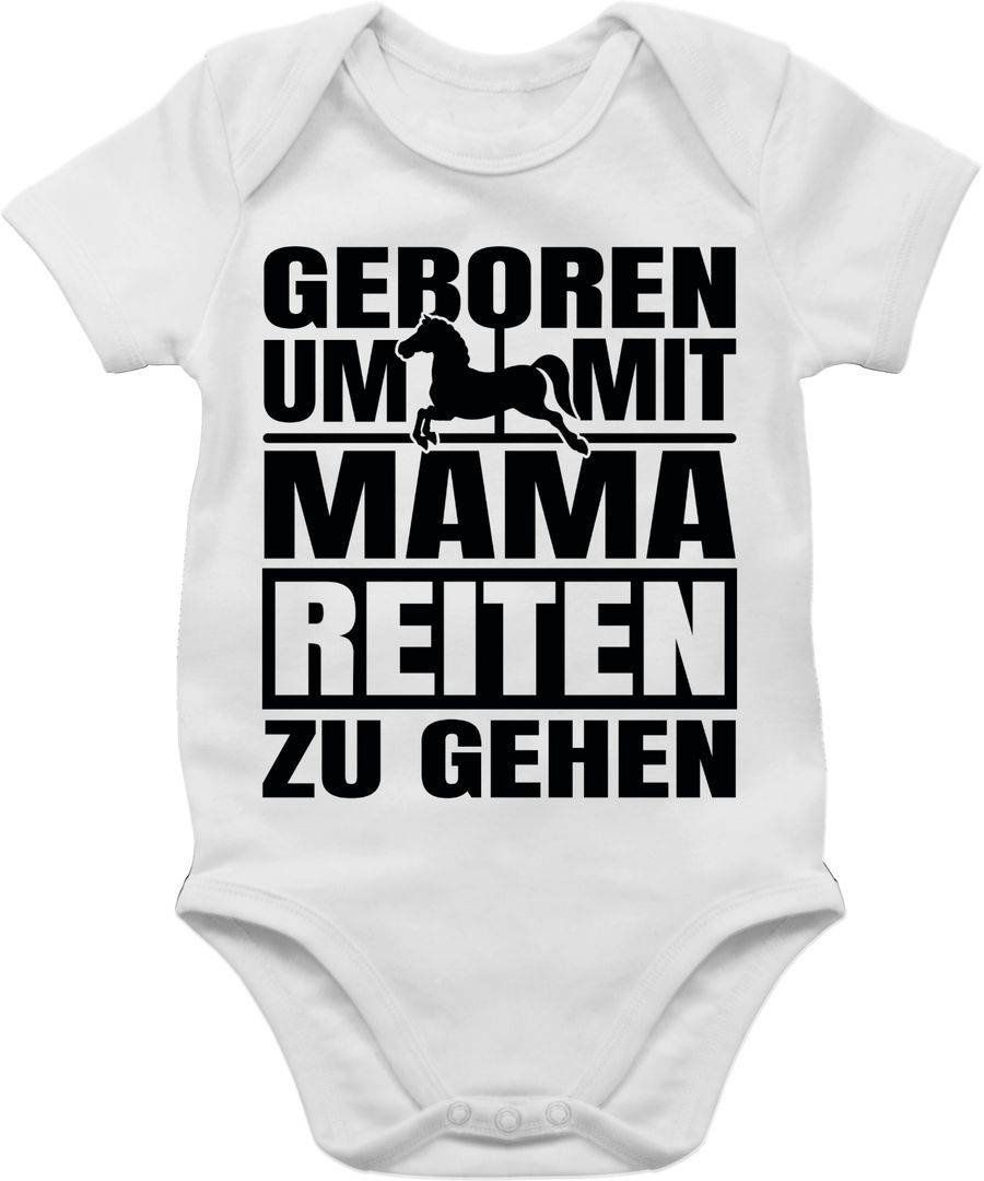 Shirtracer Geboren um mit Mama reiten zu gehen - schwarz Shirts & Mehr Shirtracer