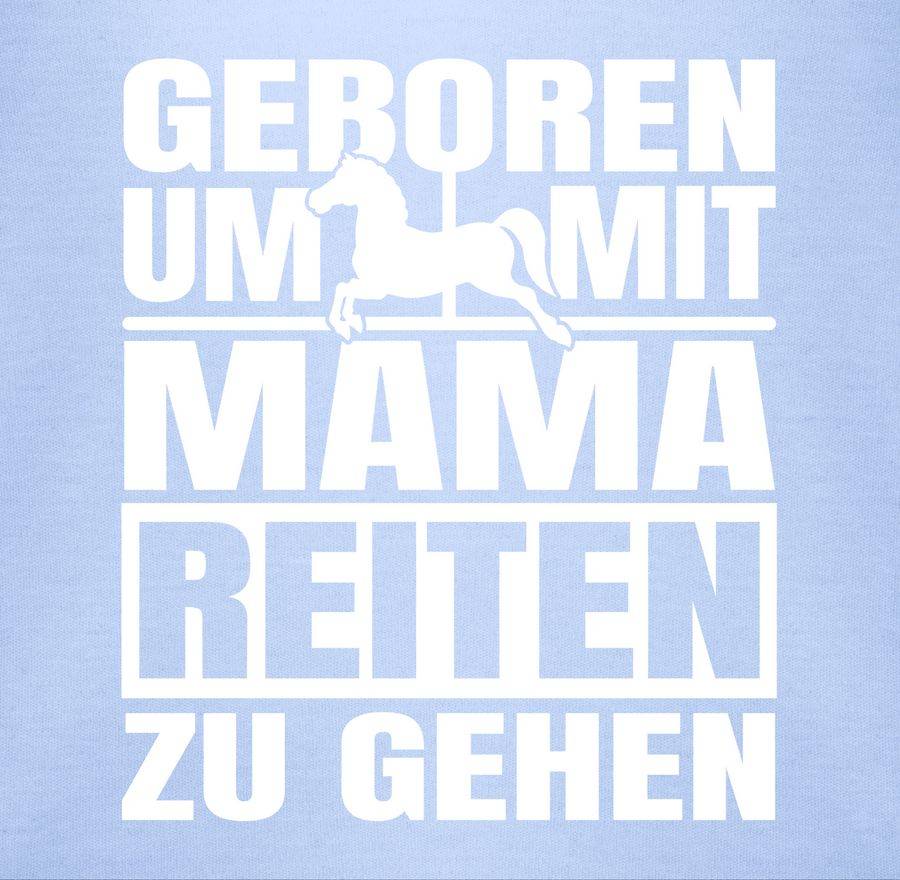 Shirtracer Geboren Um Mit Mama Reiten Zu Gehen - Weiß: Tshirt Gym Bag Shirtracer
