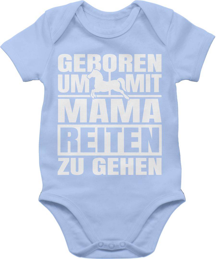 Shirtracer Geboren um mit Mama reiten zu gehen - weiß: Tshirt Gym Bag Shirtracer
