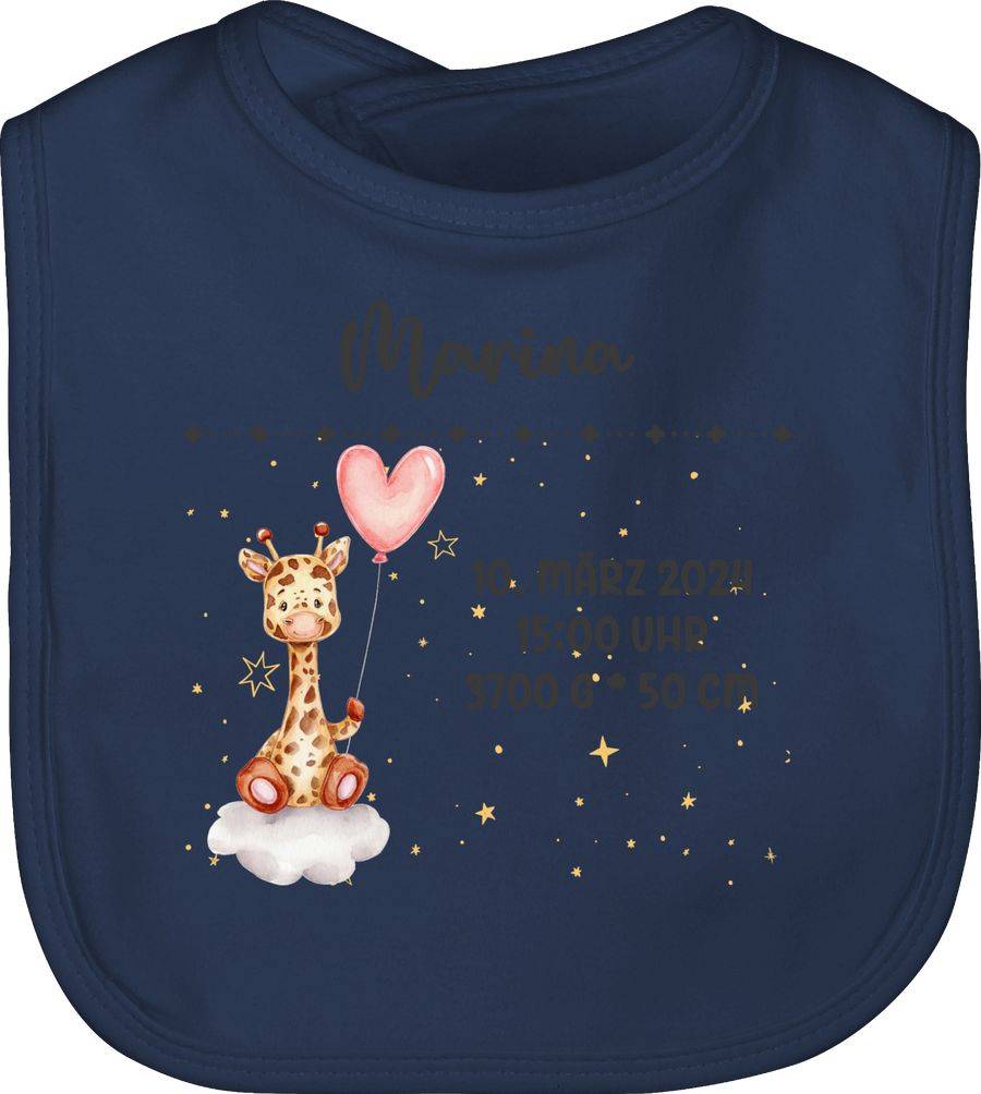 Shirtracer Geburtsgeschenk Giraffe Datum Uhrzeit Gewicht Größe: Tshirt Turnbeutel Shirtracer