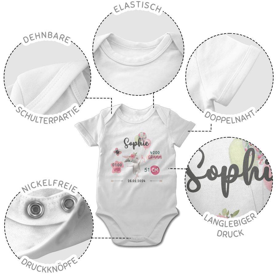 Shirtracer Geburtsgeschenk Maß Gewicht Geburt Shirts & Mehr Shirtracer