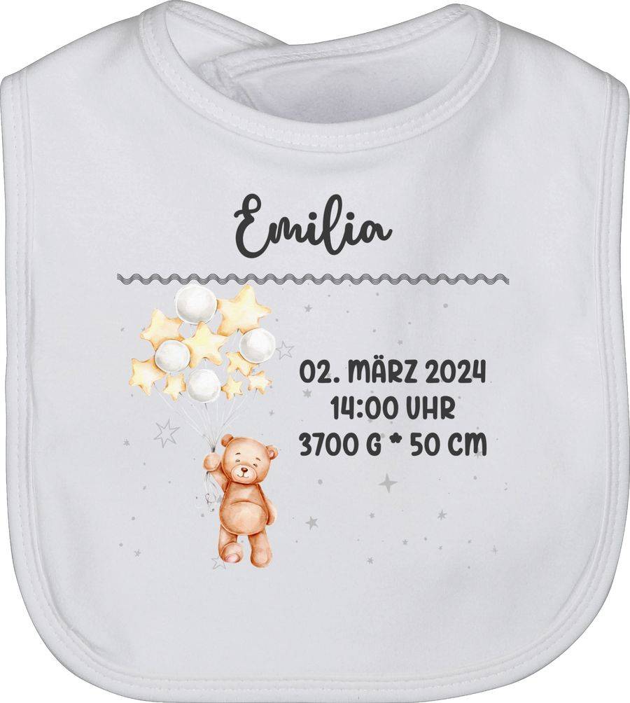 Shirtracer Geburtsgeschenk Teddy Bär Datum Uhrzeit Gewicht Größe Shirts & Mehr Shirtracer