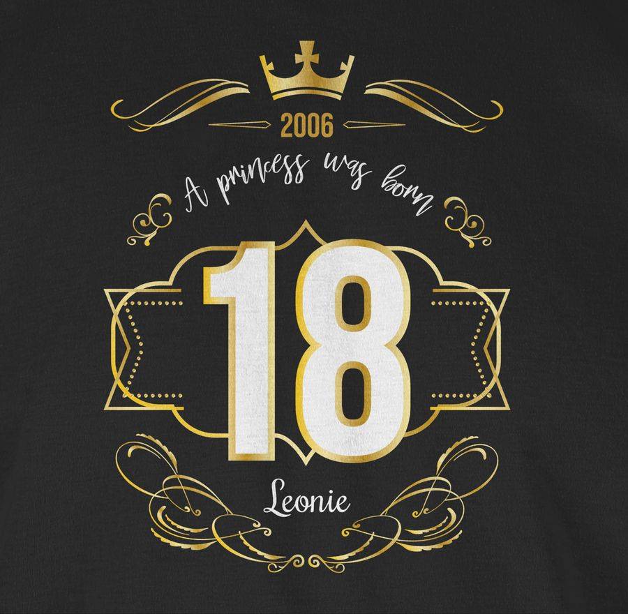 Shirtracer Geburtsjahr 2006 - A Princess Was Born - Mit Name: T-Shirt Rucksack Shirtracer