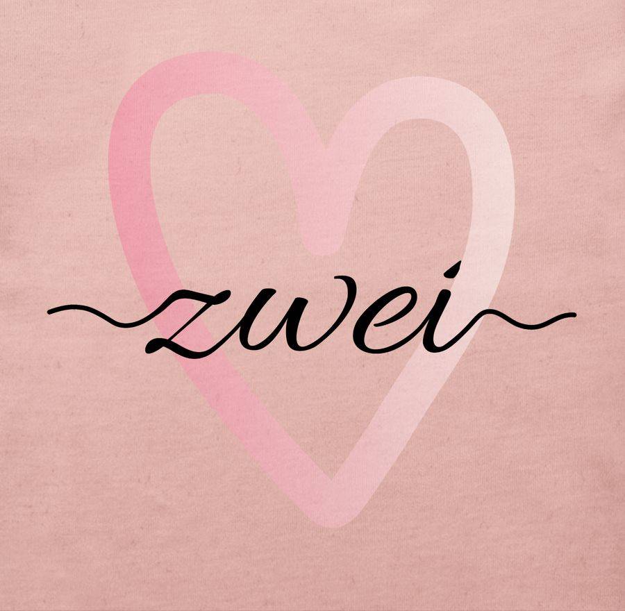 Shirtracer Geburtstagsherz Zwei - Rosa: Tshirt Rucksack Shirtracer