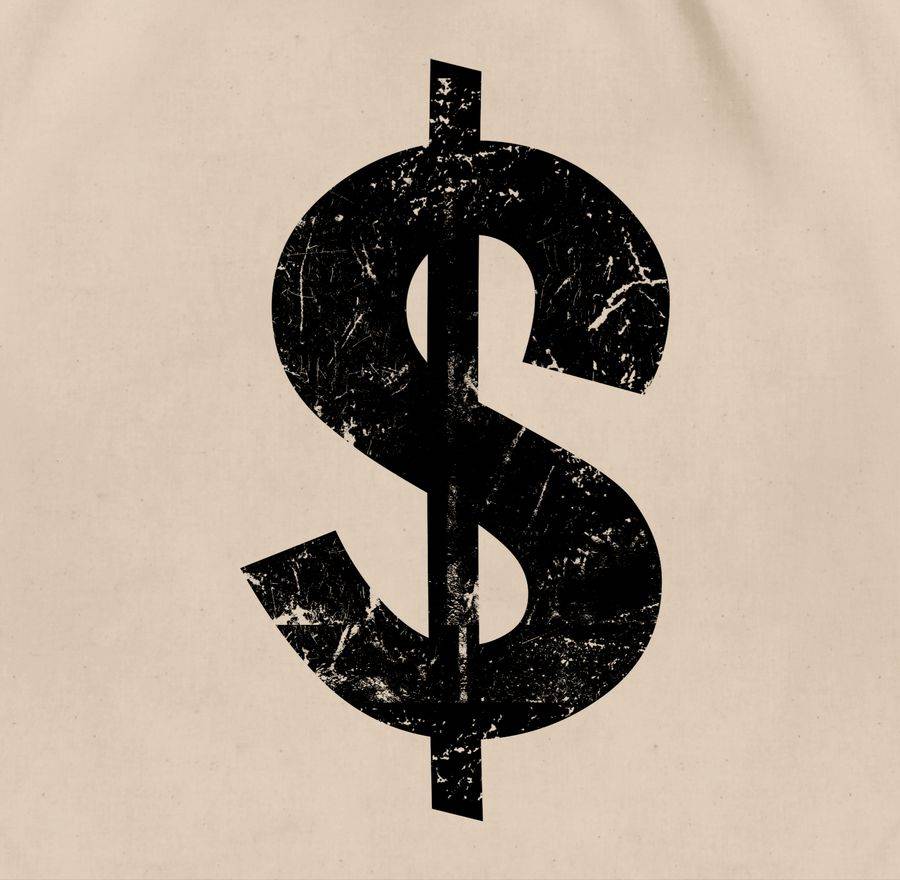 Shirtracer Geldsack Dollarzeichen: T-Shirt Rucksack Shirtracer