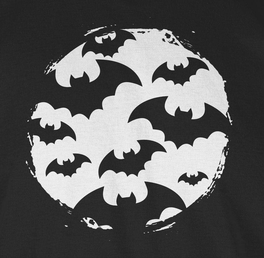 Shirtracer Geometrisches Motiv Mit Fledermäusen - Weiß Shirts & Mehr Shirtracer