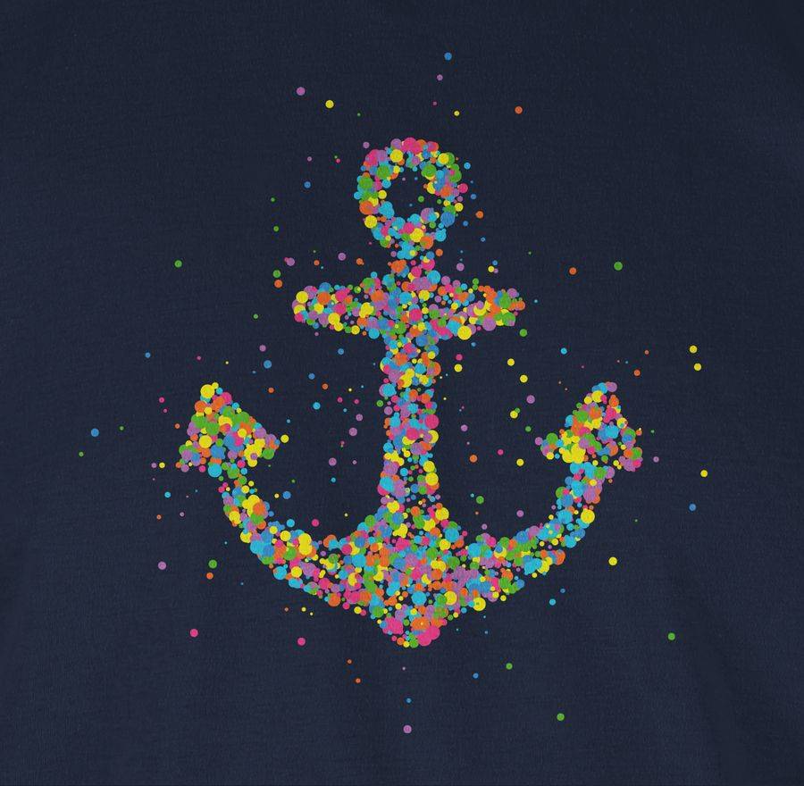 Shirtracer Gepunkteter Anker - Bunt: Tshirt Rucksack Shirtracer