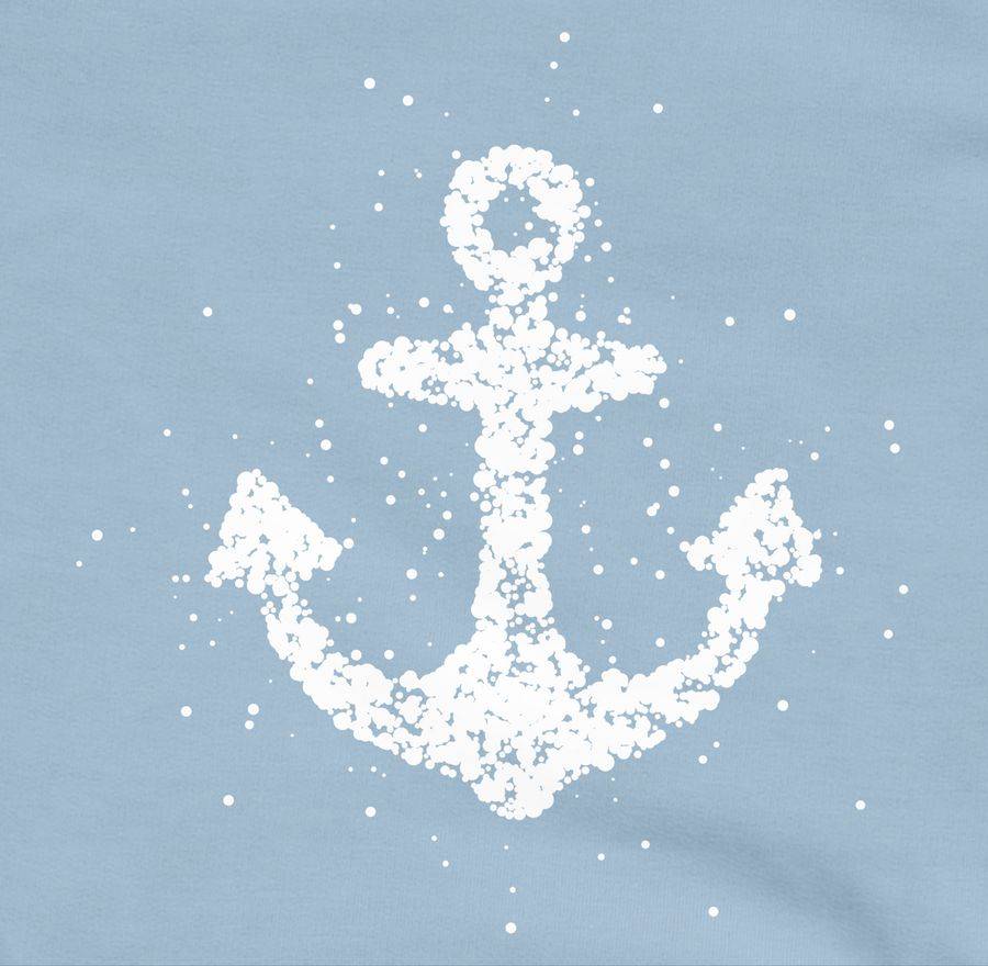 Shirtracer Gepunkteter Anker - Weiß: T-Shirt Turnbeutel Shirtracer