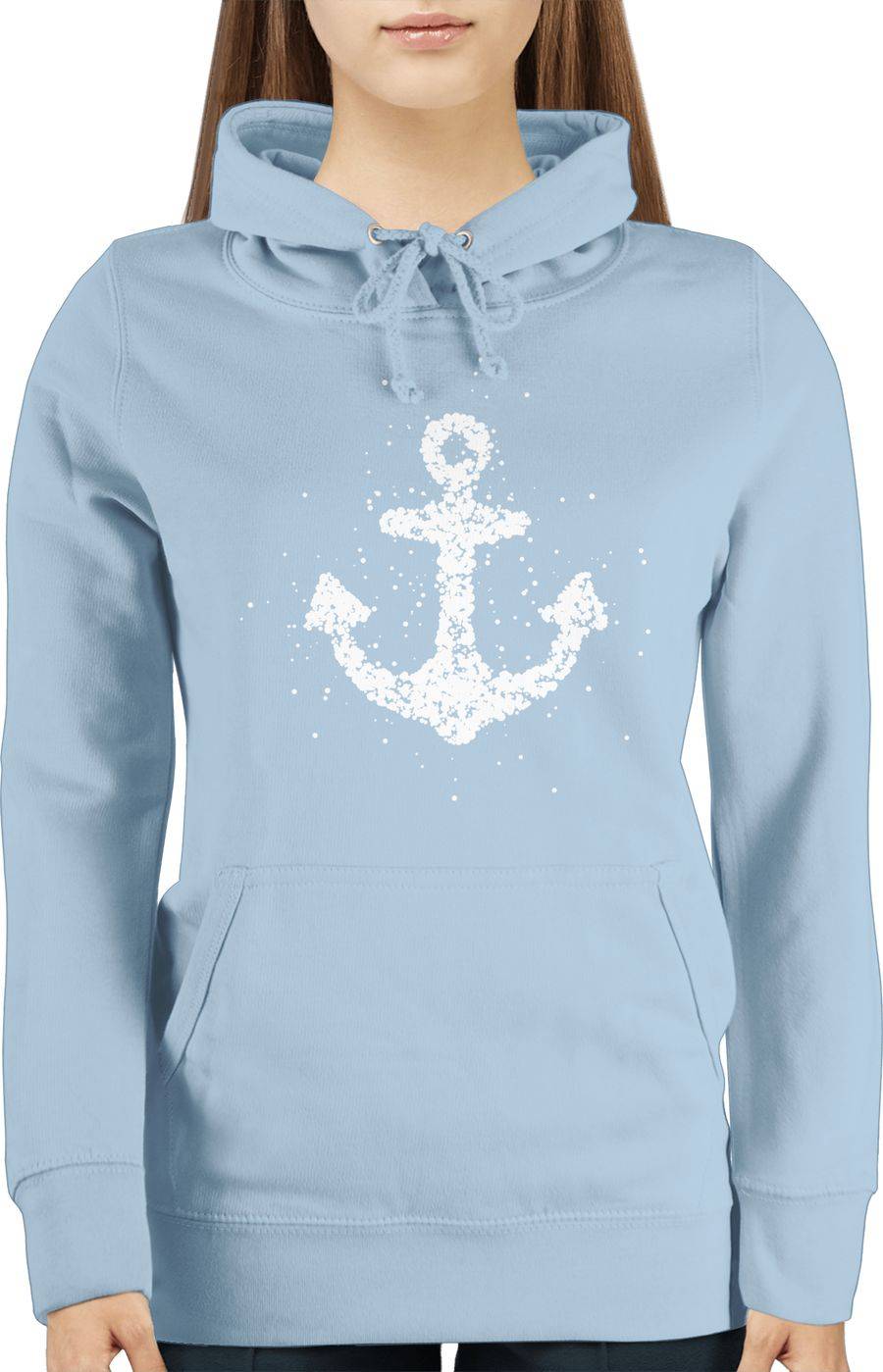 Shirtracer Gepunkteter Anker - Weiß: T-Shirt Turnbeutel Shirtracer