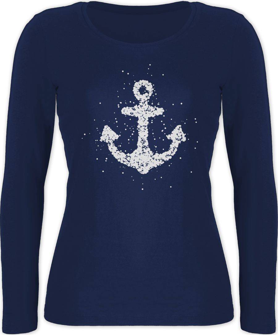 Shirtracer Gepunkteter Anker - Weiß: T-Shirt Turnbeutel Shirtracer