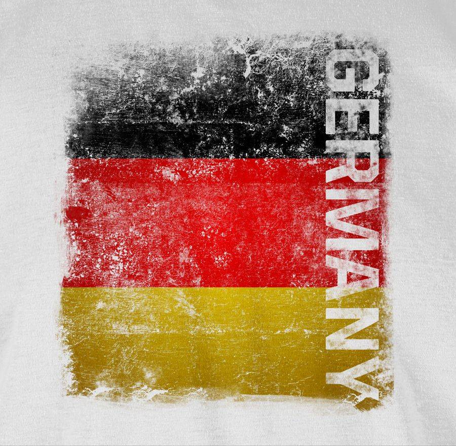 Shirtracer Germany Vintage Flagge: Tshirt Rucksack Shirtracer