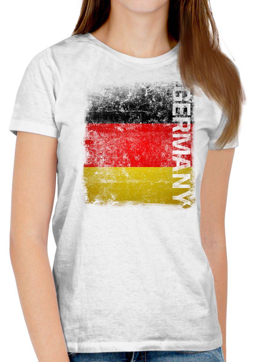 Shirtracer Germany Vintage Flagge: Tshirt Rucksack Shirtracer