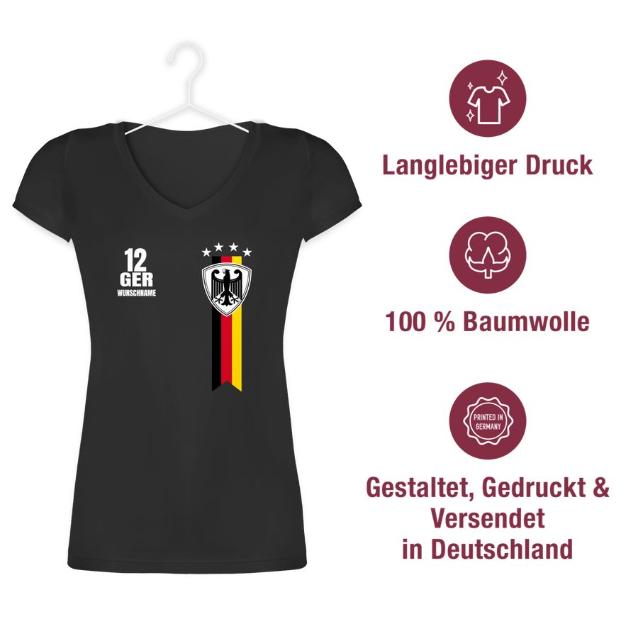 Shirtracer Germany WM Fan-Shirt Deutschland: Tshirt Gym Bag Shirtracer
